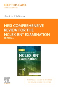 cover image - HESI Comprehensive Review for the NCLEX-RN Examination - Elsevier eBook on VitalSource (Retail Access Card),6th Edition