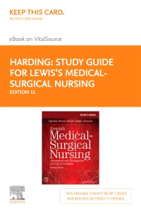 cover image - Study Guide for Lewis's Medical-Surgical Nursing - Elsevier eBook on VitalSource (Retail Access Card),11th Edition