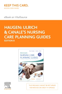 cover image - Ulrich & Canale's Nursing Care Planning Guides Elsevier eBook on VitalSource (Retail Access Card),8th Edition