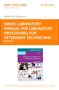 cover image - Laboratory Manual for Laboratory Procedures for Veterinary Technicians Elsevier eBook on VitalSource (Retail Access Card),7th Edition