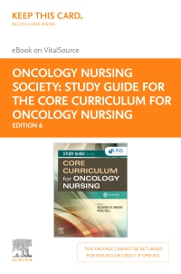 cover image - Study Guide for the Core Curriculum for Oncology Nursing Elsevier eBook on VitalSource (Retail Access Card),6th Edition