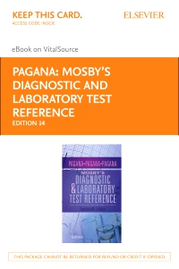 cover image - Mosby's Diagnostic and Laboratory Test Reference - Elsevier eBook on VitalSource (Retail Access Card),14th Edition