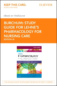 cover image - Study Guide for Lehne's Pharmacology for Nursing Care - Elsevier eBook on VitalSource (Retail Access Card),10th Edition