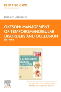 cover image - Management of Temporomandibular Disorders and Occlusion - Elsevier eBook on VitalSource (Retail Access Card),8th Edition