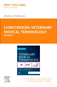 cover image - Veterinary Medical Terminology - Elsevier eBook on VitalSource (Retail Access Card),3rd Edition
