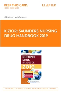 cover image - Saunders Nursing Drug Handbook 2019 Elsevier eBook on VitalSource (Retail Access Card),1st Edition