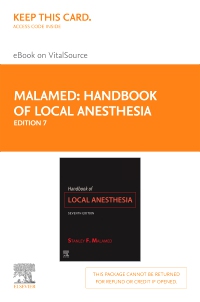 cover image - Handbook of Local Anesthesia Elsevier eBook on Vitalsource (Retail Access Card),7th Edition