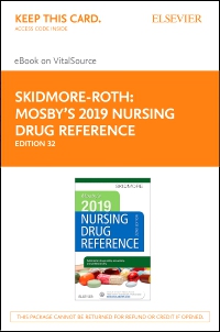 cover image - Mosby's 2019 Nursing Drug Reference Elsevier eBook on VitalSource (Retail Access Card),32nd Edition
