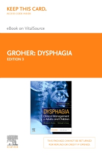 cover image - Dysphagia Elsevier eBook on VitalSource (Retail Access Card),3rd Edition