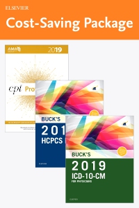 cover image - 2019 ICD-10-CM Physician Edition, 2019 HCPCS Professional Edition and AMA 2019 CPT Professional Edition Package