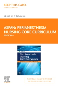 cover image - PeriAnesthesia Nursing Core Curriculum Elsevier eBook on VitalSource (Retail Access Card),4th Edition