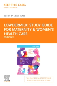 cover image - Study Guide for Maternity & Women's Health Care Elsevier eBook on VitalSource (Retail Access Card),12th Edition
