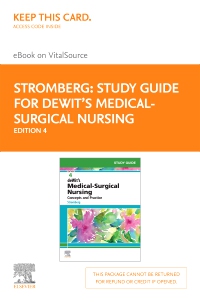 cover image - Study Guide for deWit's Medical-Surgical Nursing Elsevier eBook on Vitalsource (Retail Access Card),4th Edition