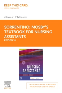 cover image - Mosby's Textbook for Nursing Assistants - Elsevier eBook on VitalSource (Retail Access Card),10th Edition