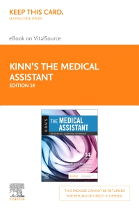 cover image - Kinn's The Medical Assistant - Elsevier eBook on VitalSource (Retail Access Card),14th Edition