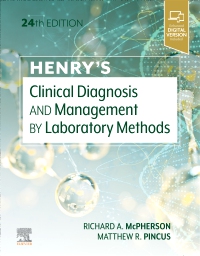 cover image - Henry's Clinical Diagnosis and Management by Laboratory Methods,24th Edition
