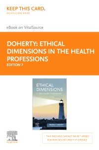 cover image - Ethical Dimensions in the Health Professions - Elsevier eBook on VitalSource (Retail Access Card),7th Edition