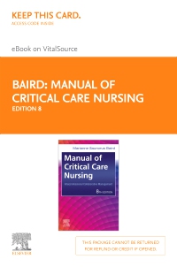 cover image - Manual of Critical Care Nursing - Elsevier eBook on VitalSource (Retail Access Card),8th Edition
