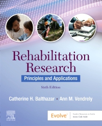 cover image - Rehabilitation Research - Elsevier eBook on Vitalsource,6th Edition