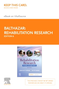 cover image - Rehabilitation Research - Elsevier eBook on Vitalsource (Retail Access Card),6th Edition