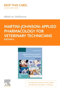 cover image - Applied Pharmacology for Veterinary Technicians - Elsevier eBook on VitalSource (Retail Access Card),6th Edition
