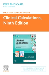 cover image - Drug Calculations Online for Kee/Marshall: Clinical Calculations (Access Card),9th Edition