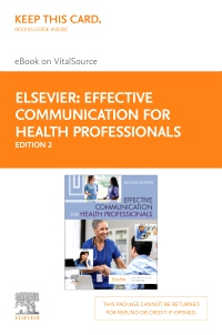 cover image - Effective Communication for Health Professionals - Elsevier eBook on VitalSource (Retail Access Card),2nd Edition
