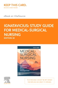 cover image - Study Guide for Medical-Surgical Nursing - Elsevier eBook on VitalSource (Retail Access Card),10th Edition