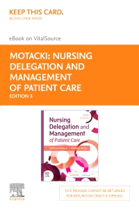 cover image - Nursing Delegation and Management of Patient Care VST(AC),3rd Edition