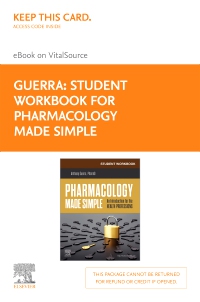 cover image - Student Workbook for Pharmacology Made Simple Elsevier E-Book on VitalSource (Retail Access Card),1st Edition
