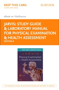 cover image - Study Guide & Laboratory Manual for Physical Examination & Health Assessment Elsevier eBook on VitalSource (Retail Access Card),8th Edition