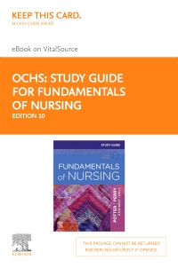 cover image - Study Guide for Fundamentals of Nursing – Elsevier eBook on VitalSource (Retail Access Card),10th Edition