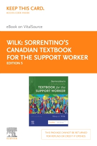 cover image - Sorrentino's Canadian Textbook for the Support Worker Elsevier eBook on VitalSource (Retail Access Card),5th Edition