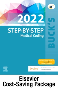 cover image - 2022 Step by Step Medical Coding Textbook, 2022 Workbook for Step by Step Medical Coding Textbook, Buck's 2022 ICD-10-CM Physician Edition, 2022 HCPCS Professional Edition, AMA 2022 CPT Professional Edition Package