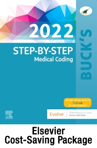 cover image - Buck's Step-by-Step Medical Coding, 2022 Edition – Text and Workbook Package