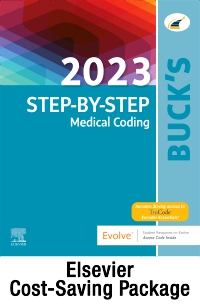 cover image - 2023 Step by Step Medical Coding Textbook, 2023 Workbook for Step by Step Medical Coding Textbook, Buck's 2023 ICD-10-CM Hospital Edition, Buck's 2023 ICD-10-PCS, 2023 HCPCS Professional Edition, AMA 2023 CPT Professional Edition Package,1st Edition