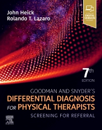 cover image - Goodman and Snyder’s Differential Diagnosis for Physical Therapists,7th Edition