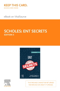 cover image - ENT Secrets, Elsevier E-Book on VitalSource (Retail Access Card),5th Edition