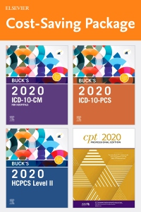 cover image - Buck's 2020 ICD-10-CM Hospital Edition, Buck's 2020 ICD-10-PCS Edition, 2020 HCPCS Professional Edition and AMA 2020 CPT Professional Edition Package