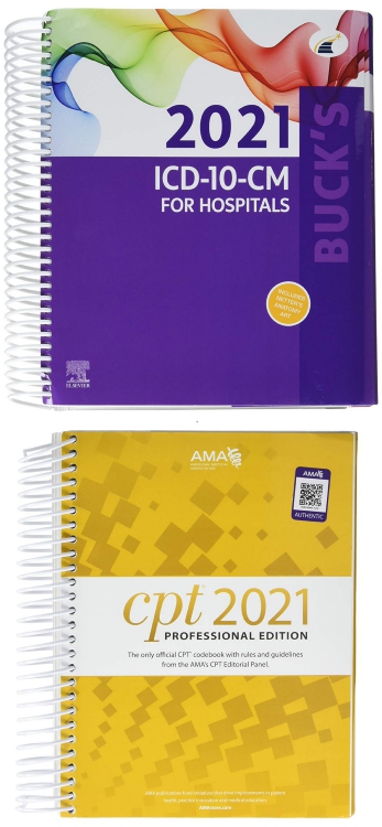 cover image - Buck's 2021 ICD-10-CM Hospital Edition, 2021 HCPCS Professional Edition & AMA 2021 CPT Professional Edition Package