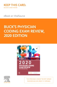 cover image - Buck's Physician Coding Exam Review 2020 Elsevier eBook on VitalSource (Retail Access Card)