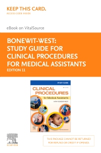 cover image - Study Guide for Clinical Procedures for Medical Assistants - Elsevier eBook on VitalSource (Retail Access Card),11th Edition
