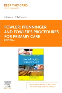 cover image - Pfenninger and Fowler's Procedures for Primary Care,Elsevier E-Book on VitalSource (Retail Access Card),4th Edition