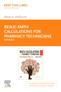 cover image - Math Calculations for Pharmacy Technicians Elsevier eBook on VitalSource (Retail Access Card),4th Edition