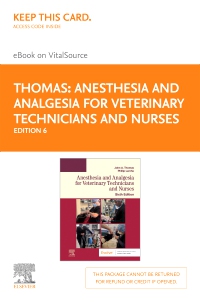 cover image - Anesthesia and Analgesia for Veterinary Technicians and Nurses - Elsevier eBook on VitalSource (Retail Access Card),6th Edition