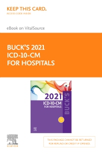 cover image - Buck's 2021 ICD-10-CM for Hospitals - Elsevier E-Book on VitalSource (Retail Access Card),1st Edition