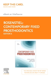 cover image - Contemporary Fixed Prosthodontics - Elsevier eBook on VitalSource (Retail Access Card),6th Edition