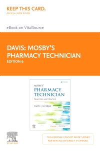 cover image - Mosby's Pharmacy Technician Elsevier eBook on VitalSource (Retail Access Card),6th Edition