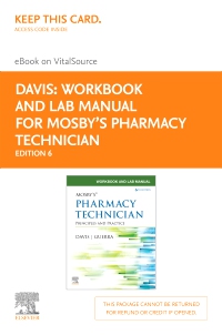 cover image - Workbook and Lab Manual for Mosby's Pharmacy Technician Elsevier eBook on VitalSource (Retail Access Card),6th Edition