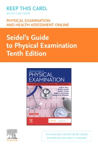cover image - Physical Examination and Health Assessment Online for Seidel's Guide to Physical Examination (Access Card),10th Edition